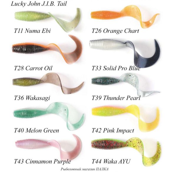 Lucky John J.I.B. Tail 2" (5cm) Orange Chart No.: T-26