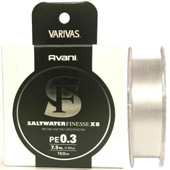 Fonott zsinór VARIVAS AVANI SALTWATER FINESSE X8  PE 0.2 Fehér /0,074MM/ 2.54KG /150M