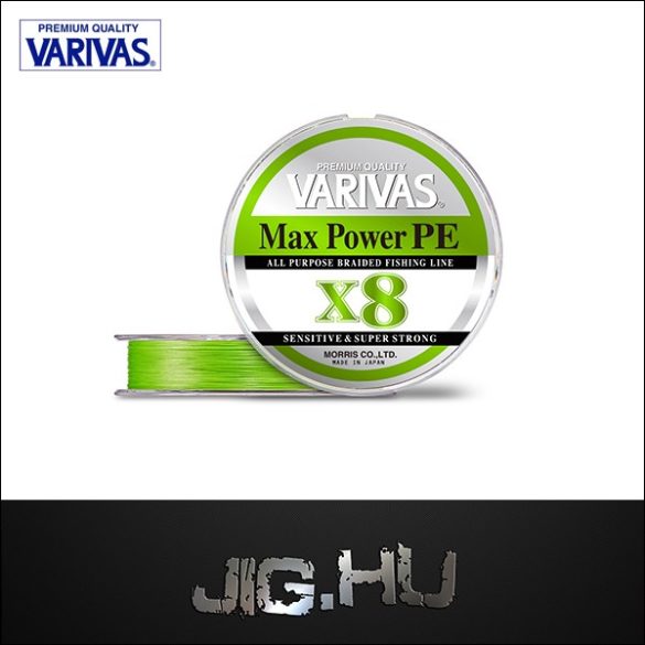 Fonott Zsinór VARIVAS MAX POWER PE X8 #1.0 /20,2LB/ 0.165mm/ 150m